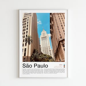 São Paulo Print, São Paulo Poster, São Paulo Wall Art, São Paulo Art, São Paulo Photography, Brazil Wall Art, Brazil Photography