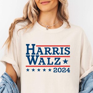 Harris Walz 2024 Comfort Colors Shirt, Voting T-shirt, Kamala Harris Tim Walz Shirt, Democrat T-Shirt, Madam President Shirt, Election Shirt