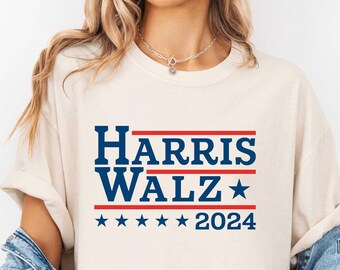 Harris Walz 2024 Comfort Colors Shirt, Voting T-shirt, Kamala Harris Tim Walz Shirt, Democrat T-Shirt, Madam President Shirt, Election Shirt