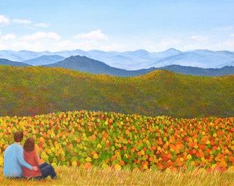 Original oil painting PRINT of "Max Patch Panorama" by Ed Philips