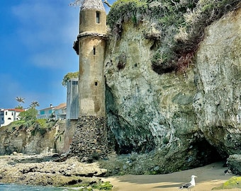 Pirate tower on Victoria Beach, in Laguna Beach California