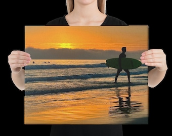 Sunset Surfer Canvas