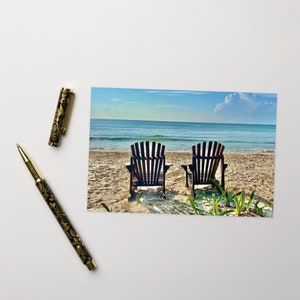 Adirondacks op het strand wenskaart