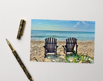 Adirondacks On The Beach Greeting Card