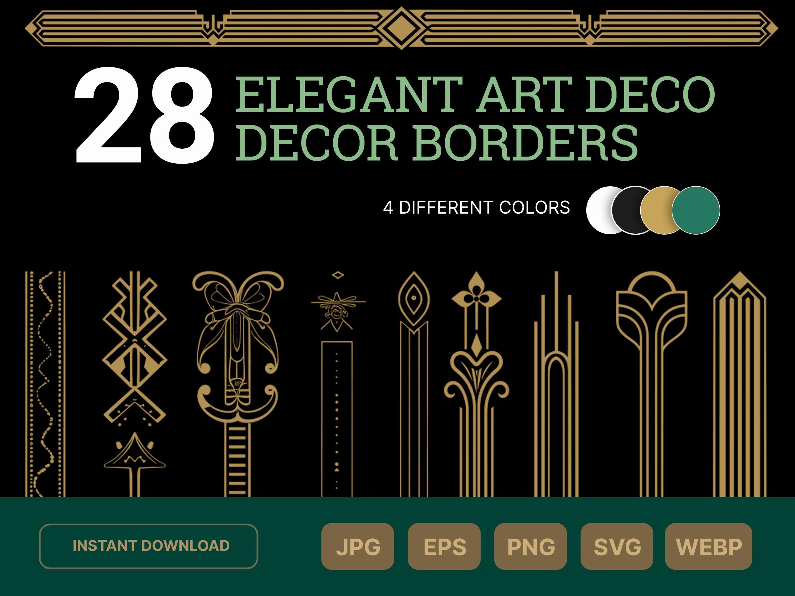 Art déco borders - Etsy México, image size:2700x2025