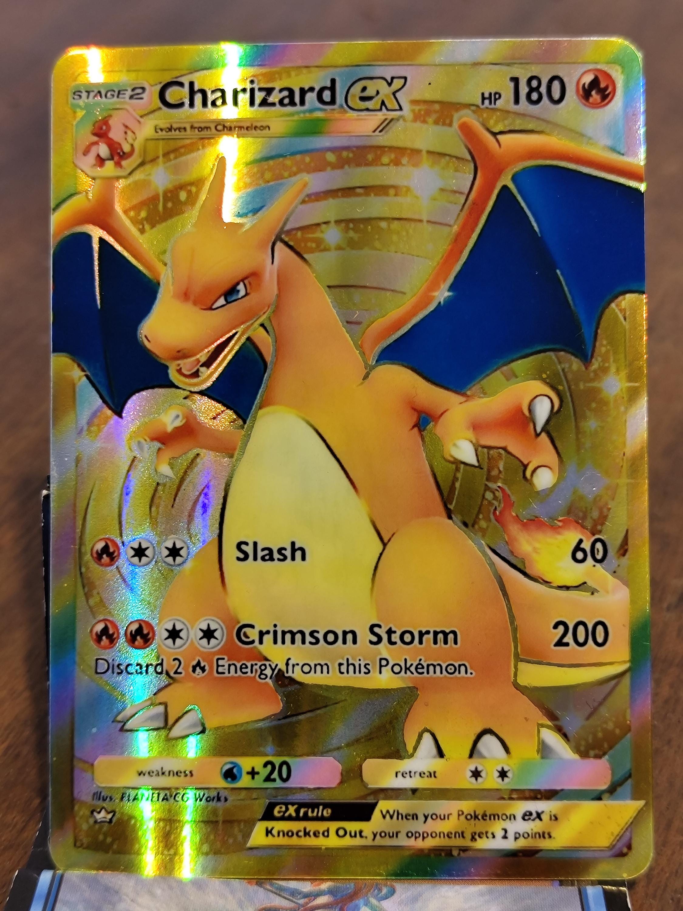 Charizard EX Full Art Golden Background Pokmon TCG Pocket Custom Card -  Etsy