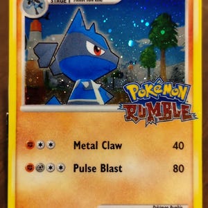 Carte Holo Personnalisée Pokémon Rumble Lucario Lv.41