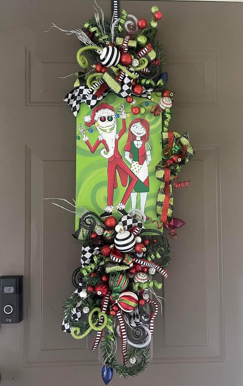 Nightmare before christmas wreath etsy