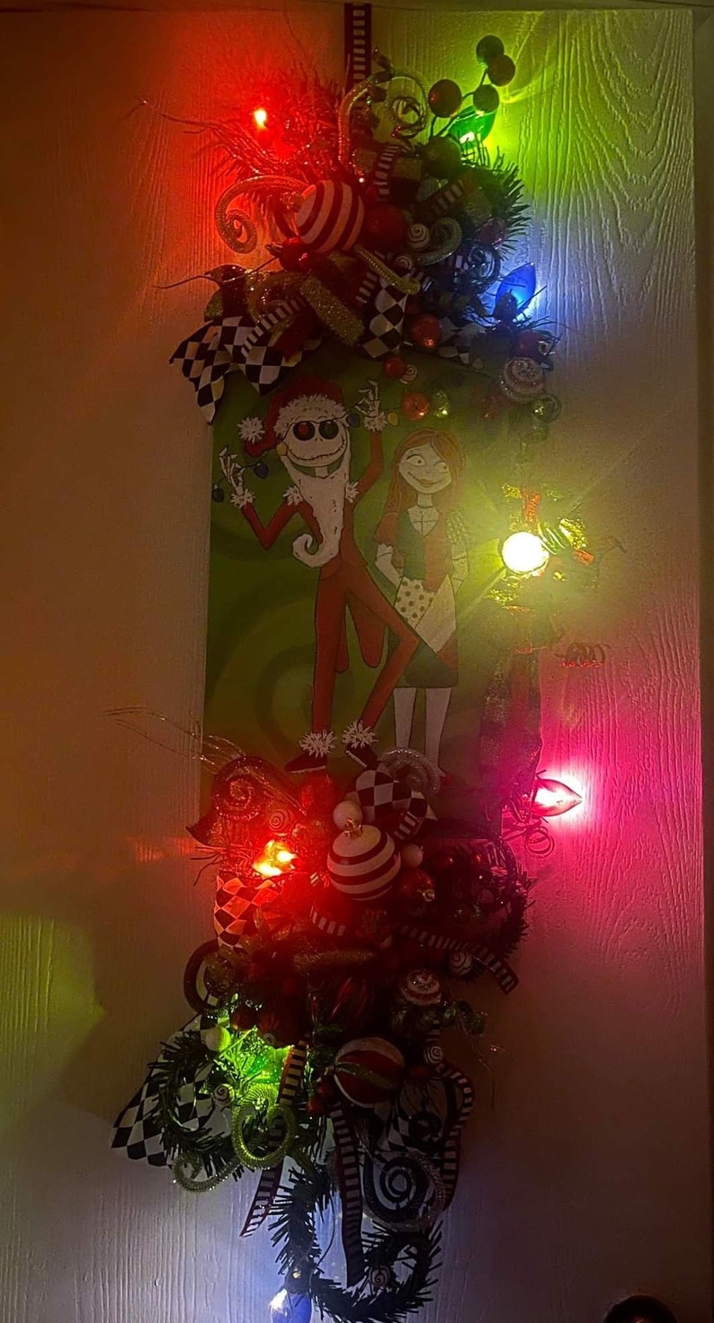 Nightmare before christmas wreath etsy