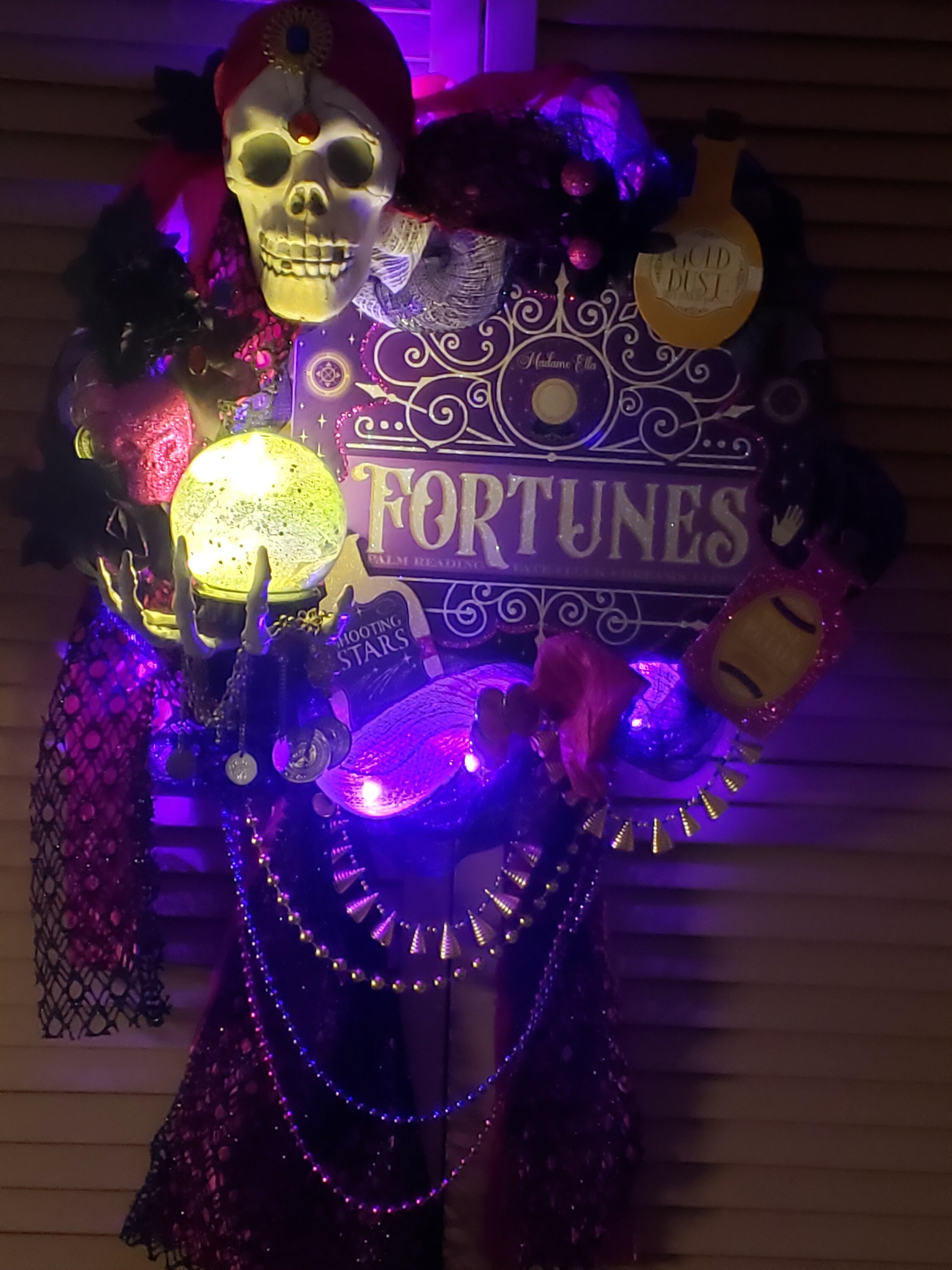 Fortune Teller Halloween Wreath Etsy