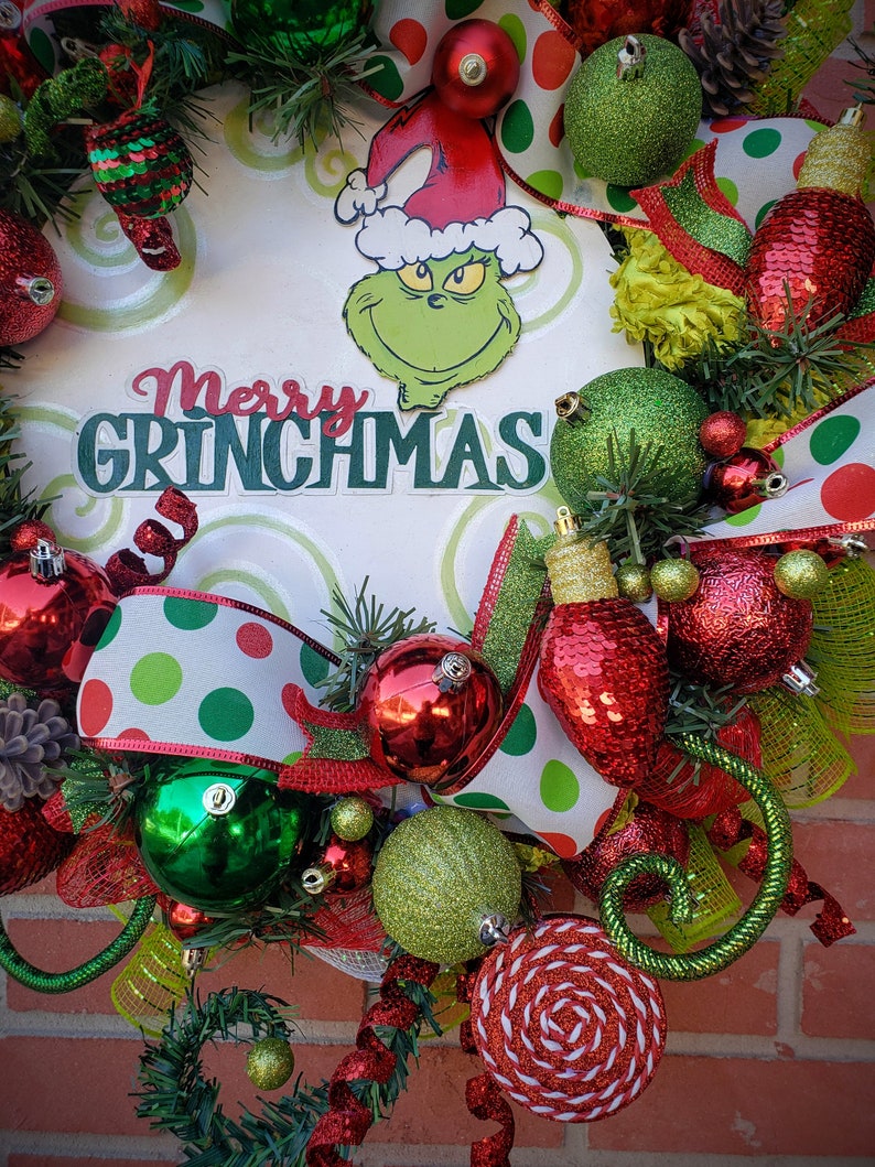 Grinch Christmas Wreath Etsy