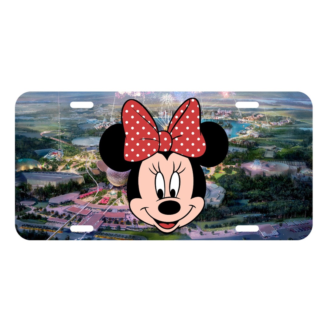 Minnie Mouse License Plate Minnie Animated Vanity Tag Custom Car Decor