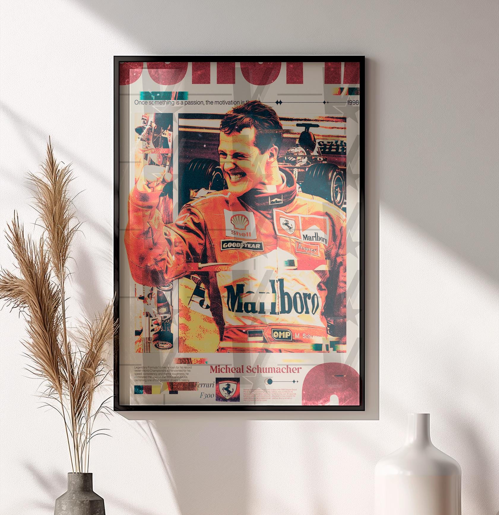 Photo De Presse Vintage Ferrari Formula 1 Monza Michael Schumacher aux