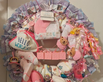 Baby Shower Diaper Wreath