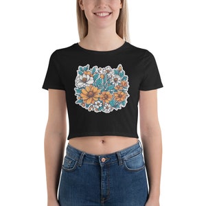 Floral print 002 // Women’s Crop Tee