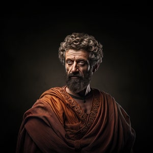 Marcus Aurelius The Philosopher, Stoic Poster, Stoic Prints, Stoic Art, Stoicism Poster, Stoic Gifts, Philosophy Poster, Daily Stoic