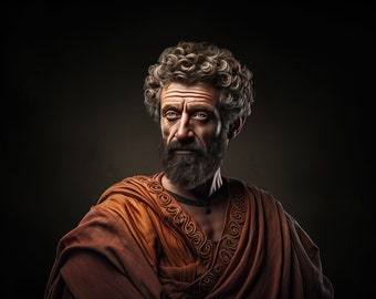 Marcus Aurelius The Philosopher, Stoic Poster, Stoic Prints, Stoic Art, Stoicism Poster, Stoic Gifts, Philosophy Poster, Daily Stoic