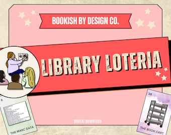 Library Loteria Game – Special Edition, Fun Librarian Gift (Digital Download)