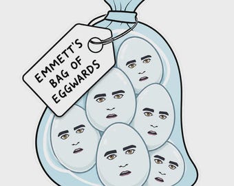Emmett's Bag of Eggwards Sticker | Funny Twilight Inspired Sticker | Edward Cullen Pun Sticker | Waterproof Vinyl Laptop Sticker