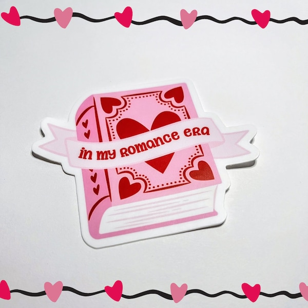 In my romance era sticker | Romance book | Book sticker | Kindle sticker | Reader gift | bookish water bottle sticker | waterproof sticker