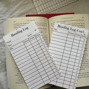 Reading Log Bookmark | 2024 Reading Tracker on Cardstock