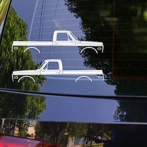 2x Car Silhouette Decal Sticker for Chevrolet C10 1967-72 Short Bed 2nd gen
