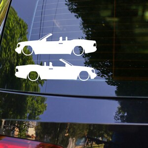 2x Lowered Car Decal Stickers for Mercedes Convertible w124 E-Class