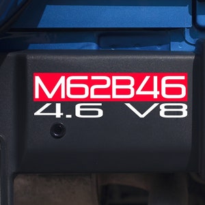 M62B46 4.6 V8 sticker for BMW (4.6L) X5