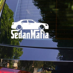 Verlaagde SEDAN MAFIA autosticker voor Chrysler 300 300C 2e generatie 2011