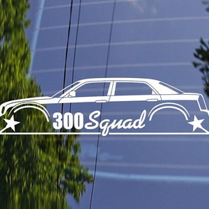 300 Squad Car Silhouette Decal Sticker for Lowered Chrysler 300c 1st gen