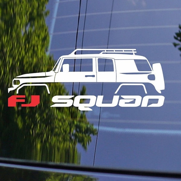 FJ Squad SUV Car Silhouette Decal Sticker for Toyota FJ Cruiser