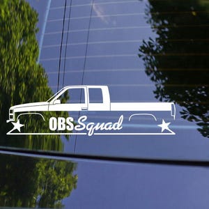 Calcomanía de OBS Squad para camioneta Chevrolet Silverado C1500 de cabina extendida (1987-1998) imagen 2