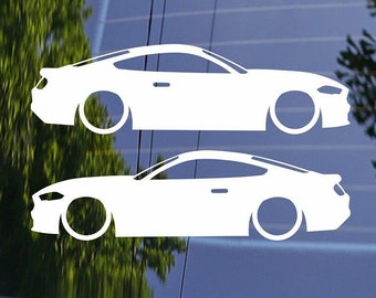 2x Lowered Sports Car Decal Stickers for 2018 Ford Mustang GT 6th gen S550