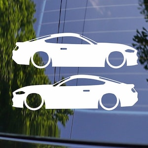 2x Lowered Sports Car Decal Stickers for 2018 Ford Mustang GT 6th gen S550