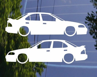 2x Lowered Car Silhouette JDM Decal Stickers for Nissan Sentra SE-R