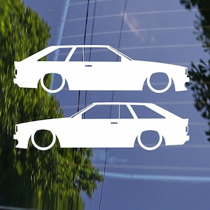 2x verlaagde auto silhouet sticker stickers voor Toyota Corolla Liftback SR5 E71 1980