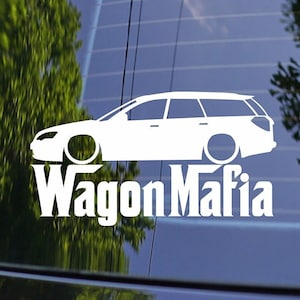 Lowered Wagon Mafia Car Silhouette Decal Sticker for Subaru Legacy GT BP 2003-09