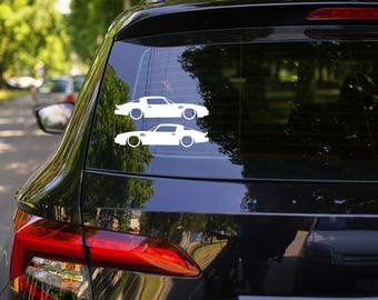 2x Lowered Classic Car Decal Stickers for Chevrolet Camaro Z28 2nd gen late spec
