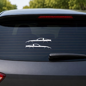 Set Of 2 Car Silhouette Decal Stickers For Chevrolet Corvette C4 Coupe image 2