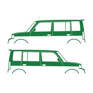 Set Of 2 Lowered Car Silhouette Decal Stickers For Scion Xb 1st Gen Green