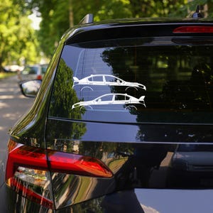 2x Car Silhouette Decal Stickers for Subaru WRX STI sedan VA 2014
