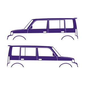 Set Of 2 Lowered Car Silhouette Decal Stickers For Scion Xb 1st Gen Purple