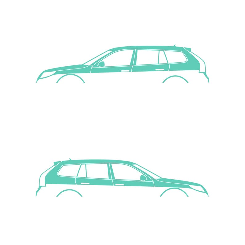 サーブ9-5スポーツツアラーワゴン用カーシルエットデカールステッカー2枚セット Mint
