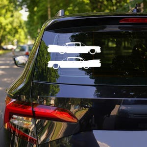 2x Classic Car Decal Stickers for 1959 Cadillac Sedan DeVille Vintage Caddy