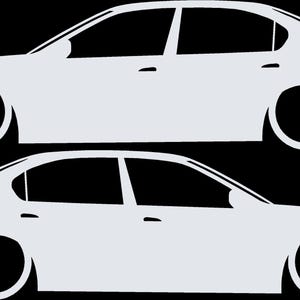 Set Of 2 Lowered Car Silhouette Decal Stickers For Nissan Cefiro A33 1998-2004 image 4