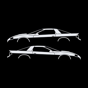 Set Of 2 Car Silhouette Decal Stickers For Chevrolet Camaro SS 4th Gen 1998-2002 Coupe White