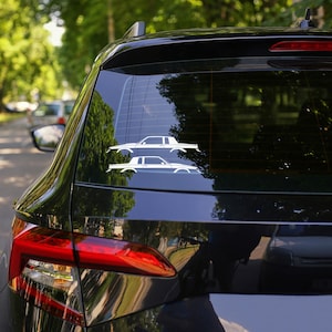 Set Of 2 Lowered Car Silhouette Decal Stickers For Buick Grand National image 2