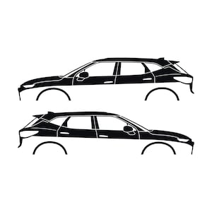 Set Of 2 SUV Silhouette Decal Stickers For 2019- Chevrolet Blazer Black