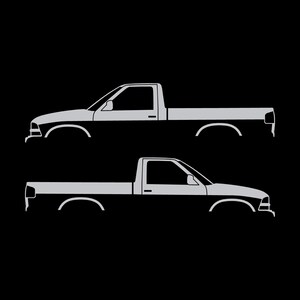 Set Of 2 Car Silhouette Decal Stickers For Chevrolet Avalanche 2nd Gen Silver