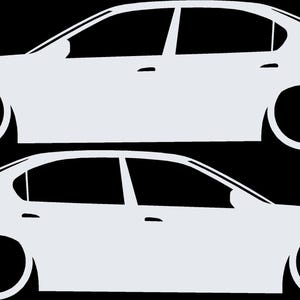 Juego de 2 pegatinas decorativas con silueta de coche rebajado para Nissan Maxima de 5ª generación. imagen 4